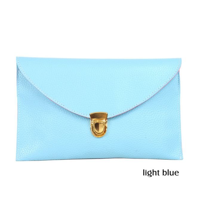 light blue clutch purse